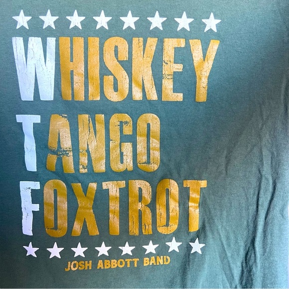 NWOT Josh Abbott Band Whiskey Foxtrot Tango (WTF) Concert Shirt - Picture 7 of 7